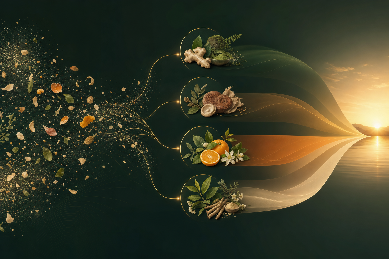 Progression visual moving from scattered morning inputs toward a clear first-hour horizon