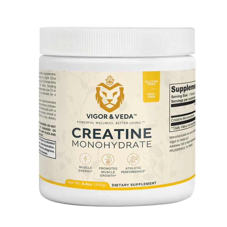 Vigor & Veda Creatine Monohydrate tub front