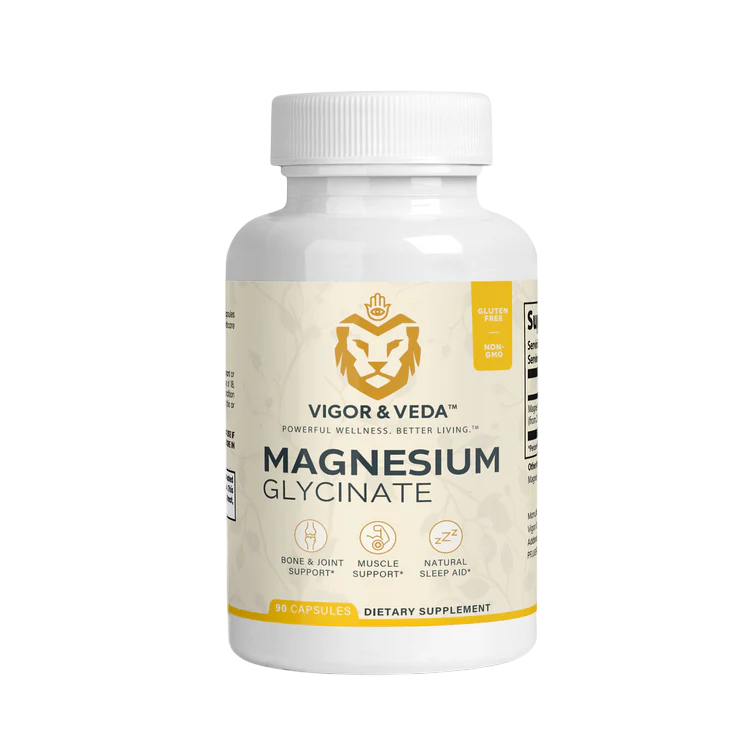 Vigor & Veda Magnesium Glycinate bottle front