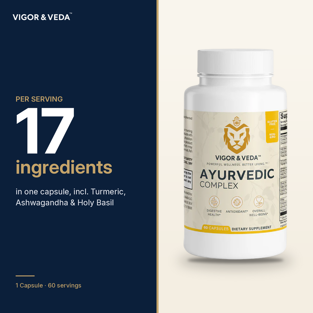 Vigor & Veda Ayurvedic Complex dose per serving