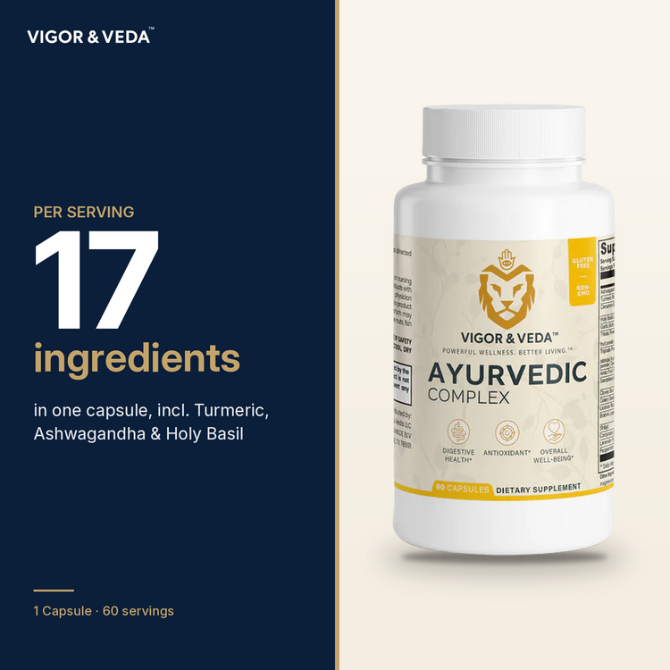 Vigor & Veda Ayurvedic Complex dose per serving