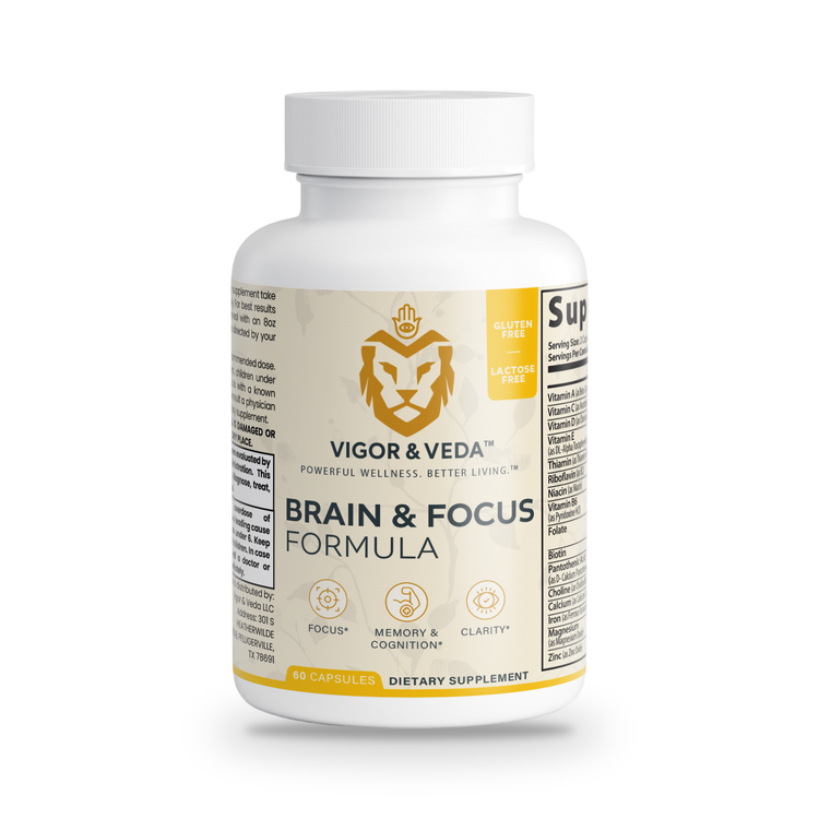 Vigor & Veda Brain & Focus Formula packshot