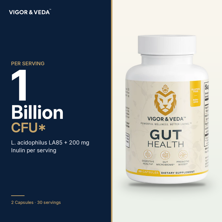 Vigor & Veda Gut Health dose per serving