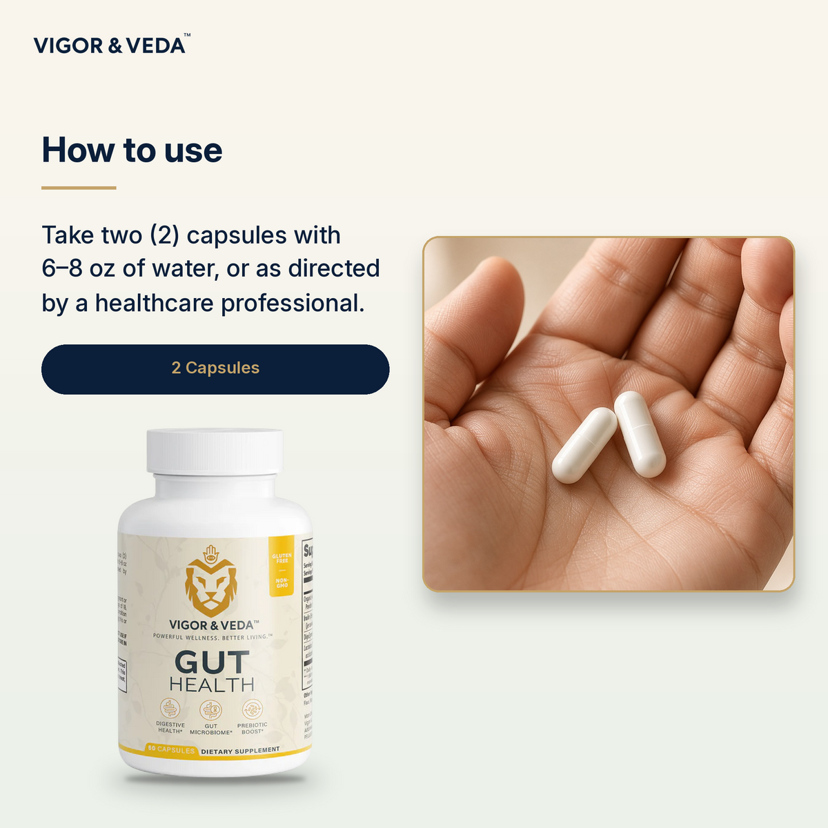 Vigor & Veda Gut Health how to use