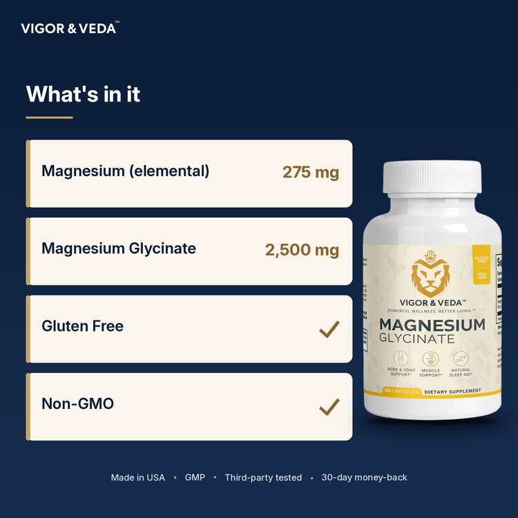 Vigor & Veda Magnesium Glycinate what's inside