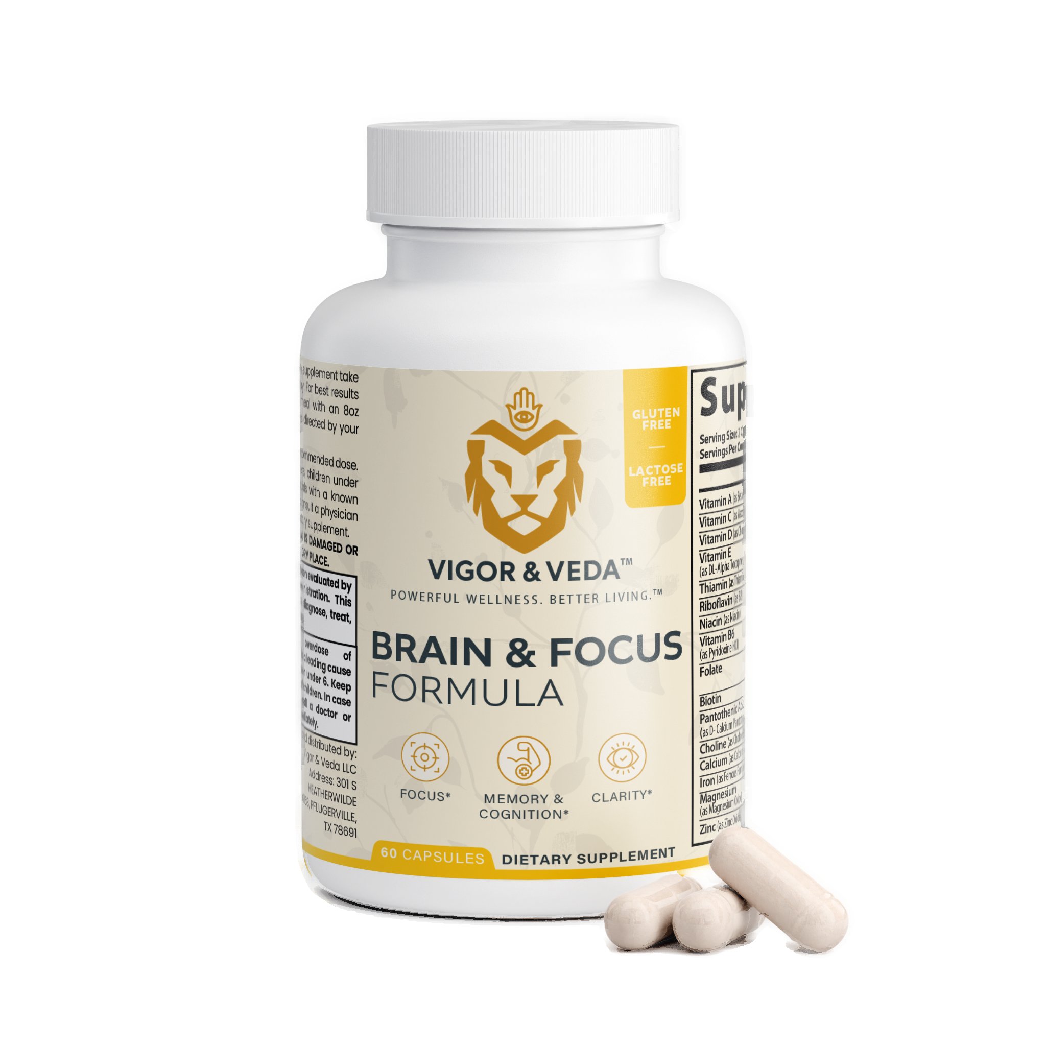 Brain and Focus Formula bottle mockup