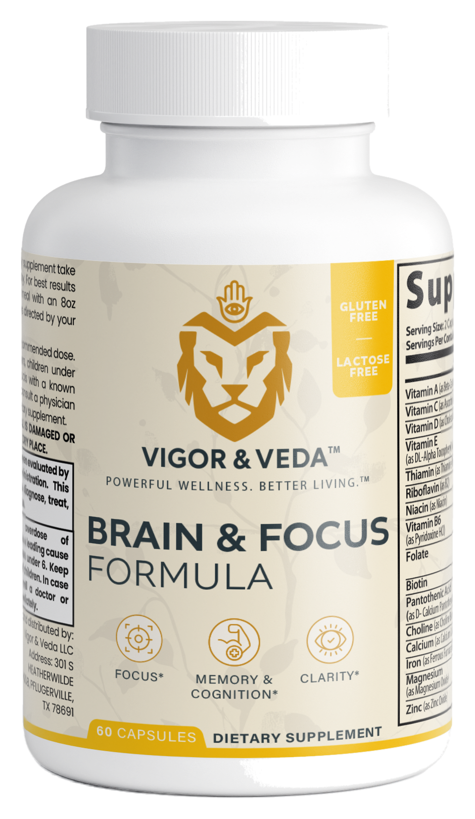 Brain & Focus Formula high-resolution front label
